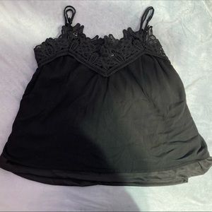 Black spaghetti strap